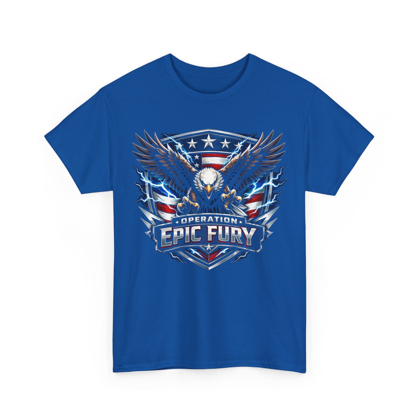 Operation Epic Fury T-Shirt, USA Flag with Eagle Military Patriotic Shirt