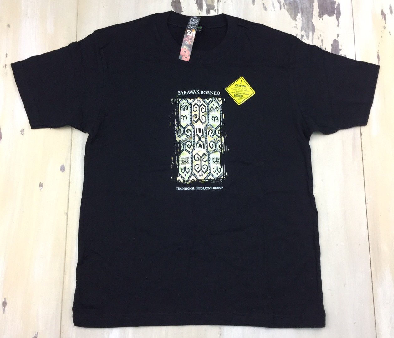 SARAWAK BORNEO – NWT Black T-shirt, Malaysia Vacation, Fits Adult Mens M-L