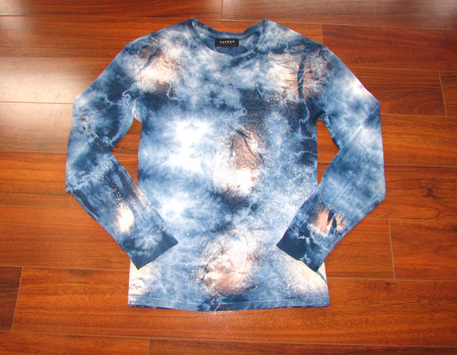 PACSUN ~ Men&rsquo;s Small ~ Galaxy Space Tie Dye 100% Cotton Long Sleeve T-Shirt c17