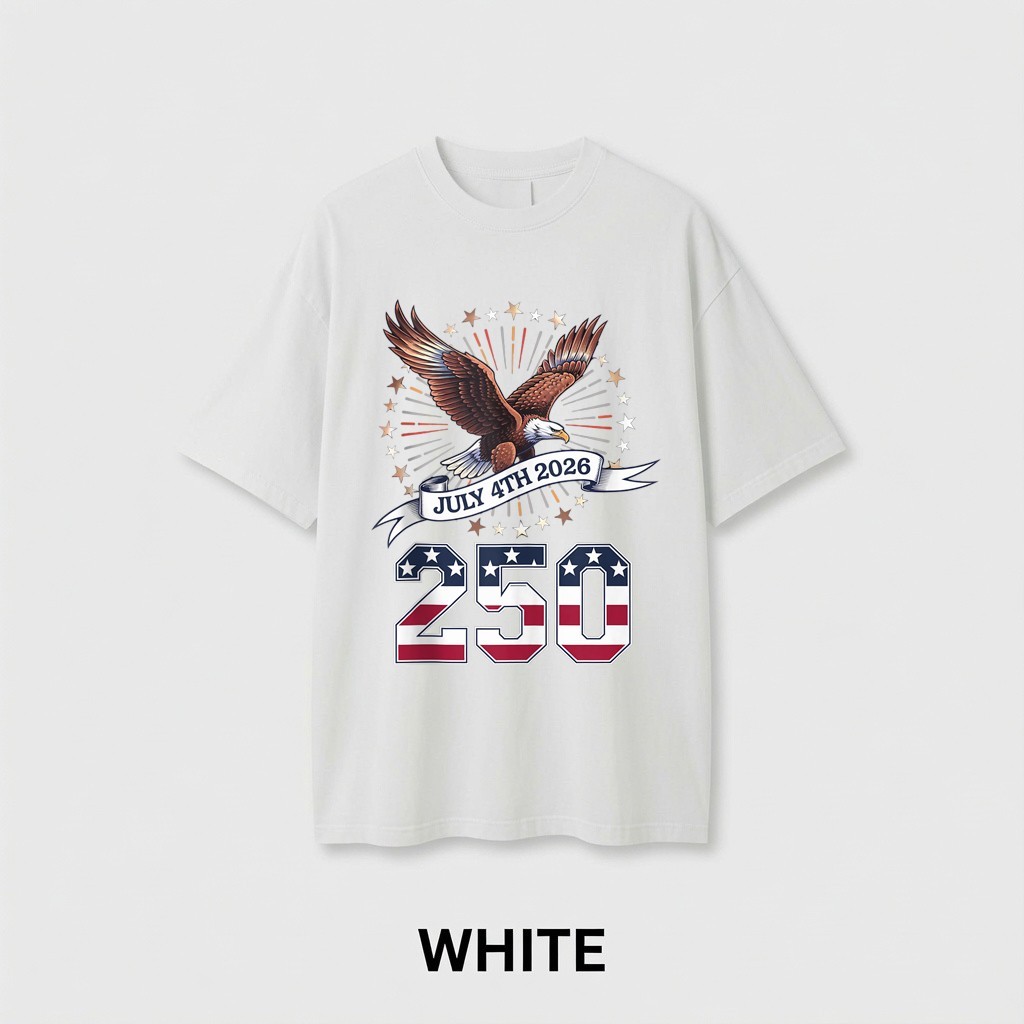 July 4th 2026 America 250 Eagle Patriotic T-Shirt Unisex