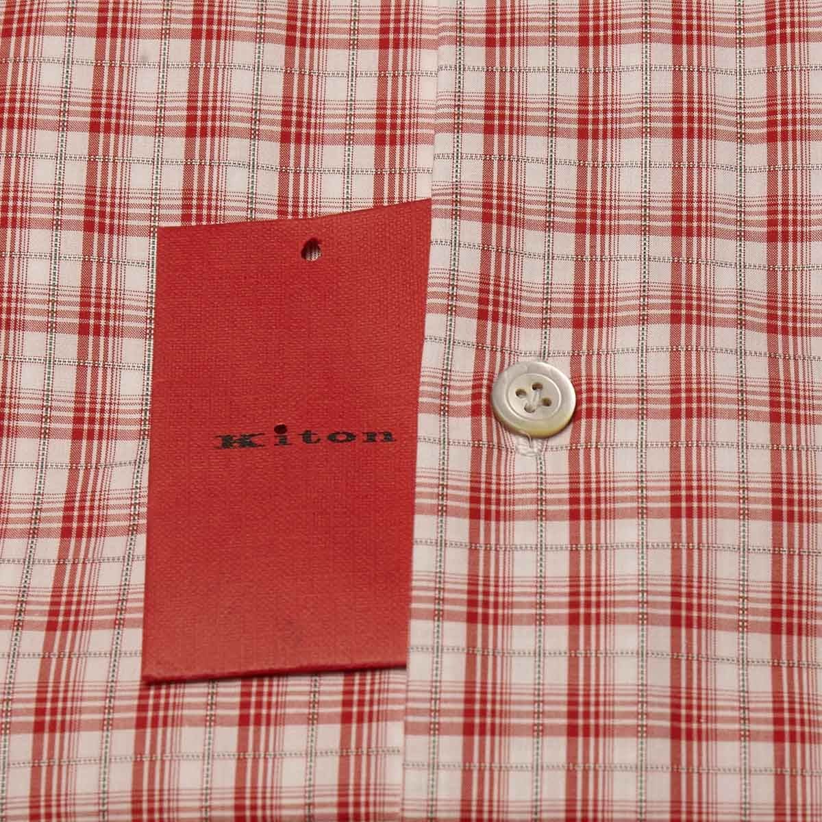 NEW KITON MULTICOLOR COTTON SHIRT US 15.75 – EU 40 MUL