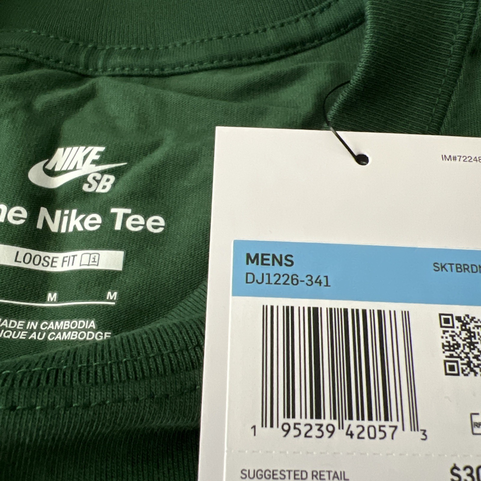 NIKE SB TEE “OCTOPUS DUNK” GRAPHIC T SHIRT [DJ1228-341] GREEN RARE SZ M LOOSE