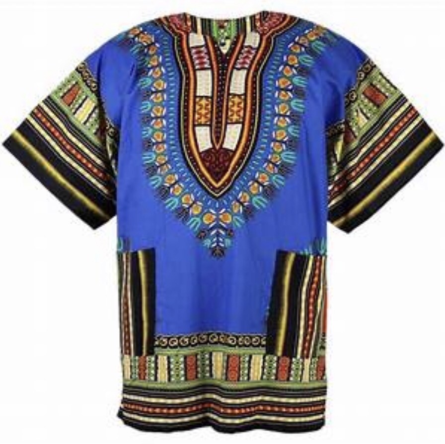#1 Best Quality Unisex African Bright Dashiki 100%Cotton Shirt Variety Colors.