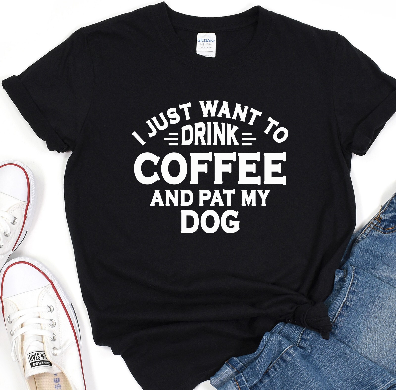 Dog and Coffee Lover Shirt Fur Mama T-Shirt Animal Lover Gift Dog Mama Tee