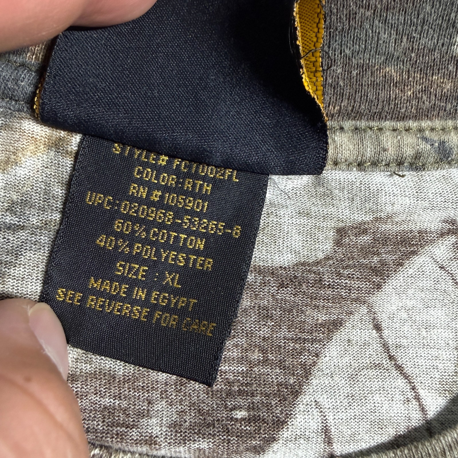 Fieldline Shirt Men XL Camo Long Sleeve Chest Pocket Hunting Camouflage Tactical