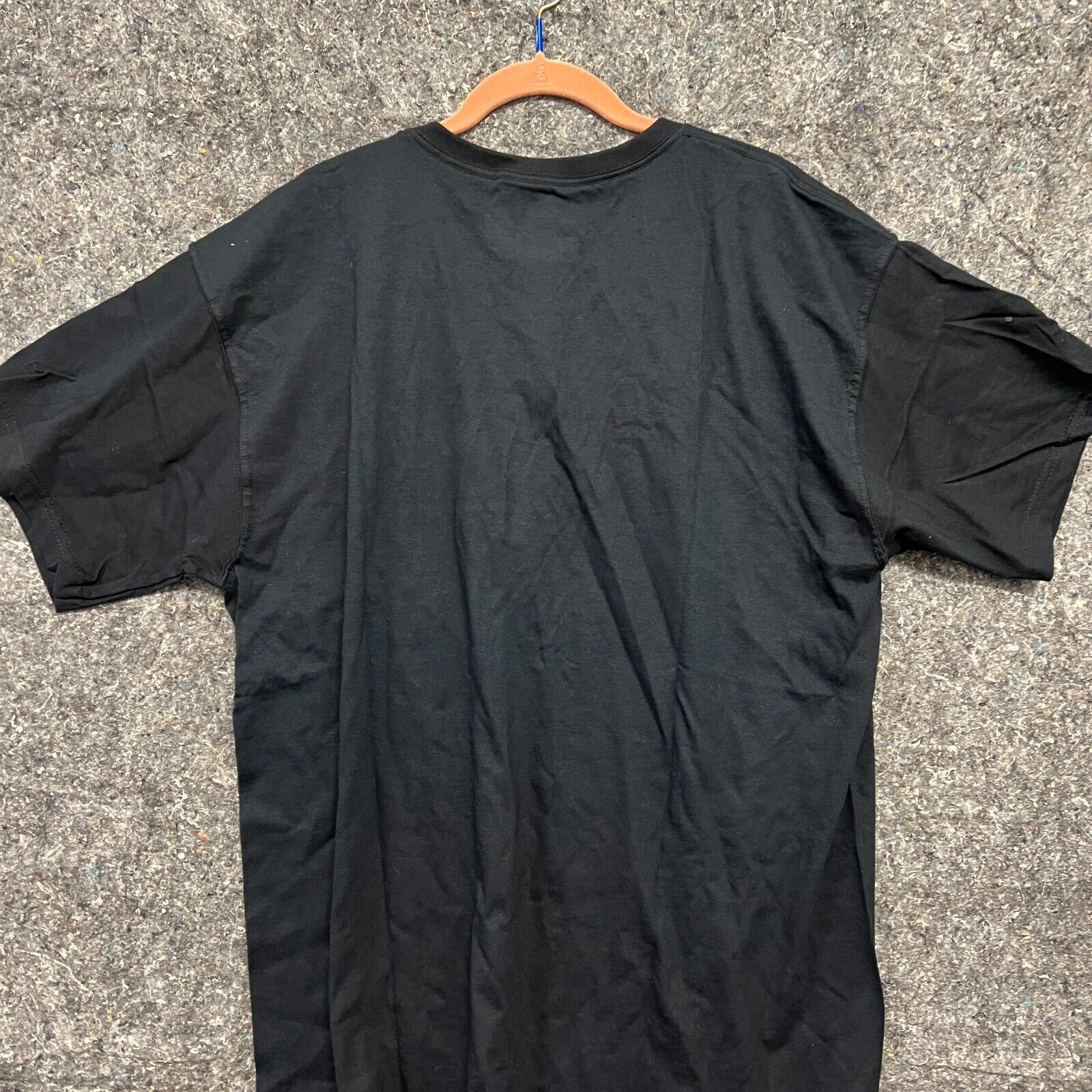 Fruit of the Loom Shirt Men XL Black Casual Plain Basic V Neck