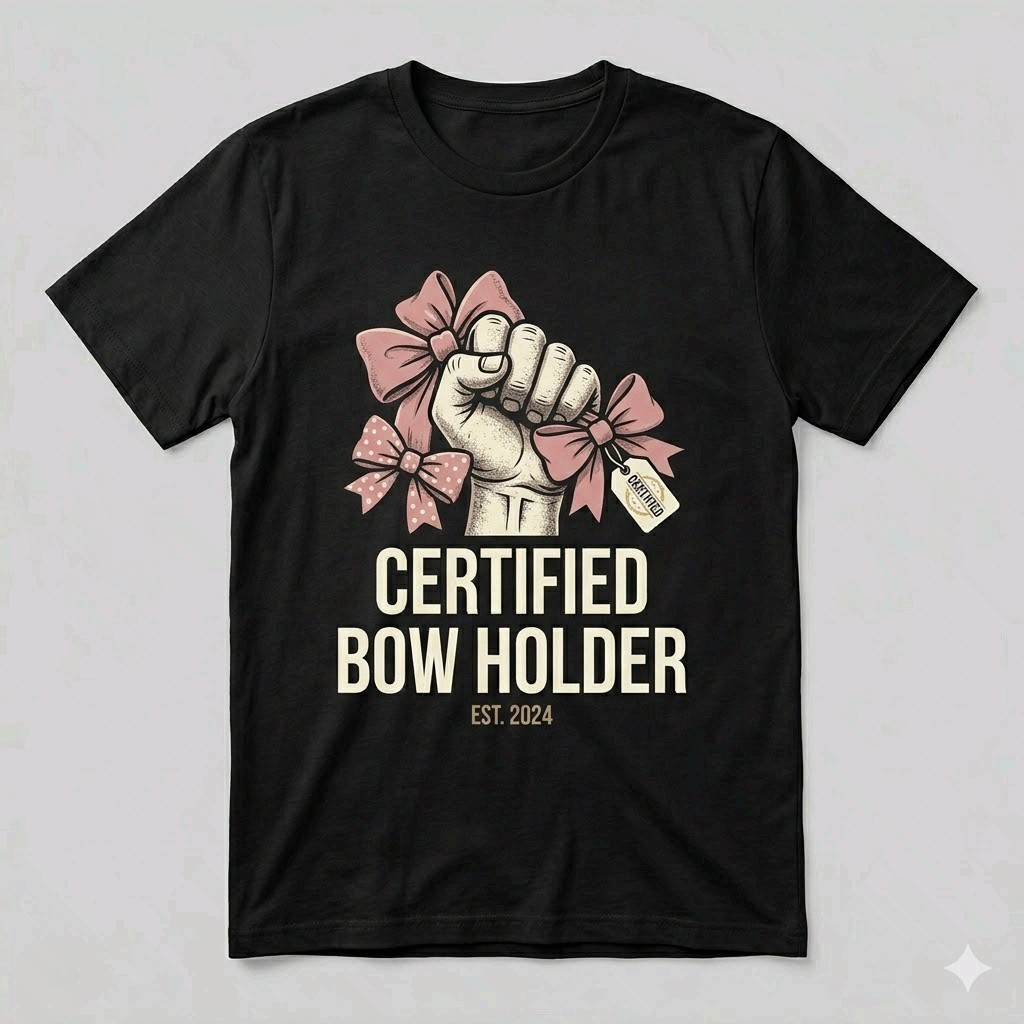 Certified Bow Holder Shirt Girl Dad Father&rsquo;s Day Gift Graphic Unisex T-shirt