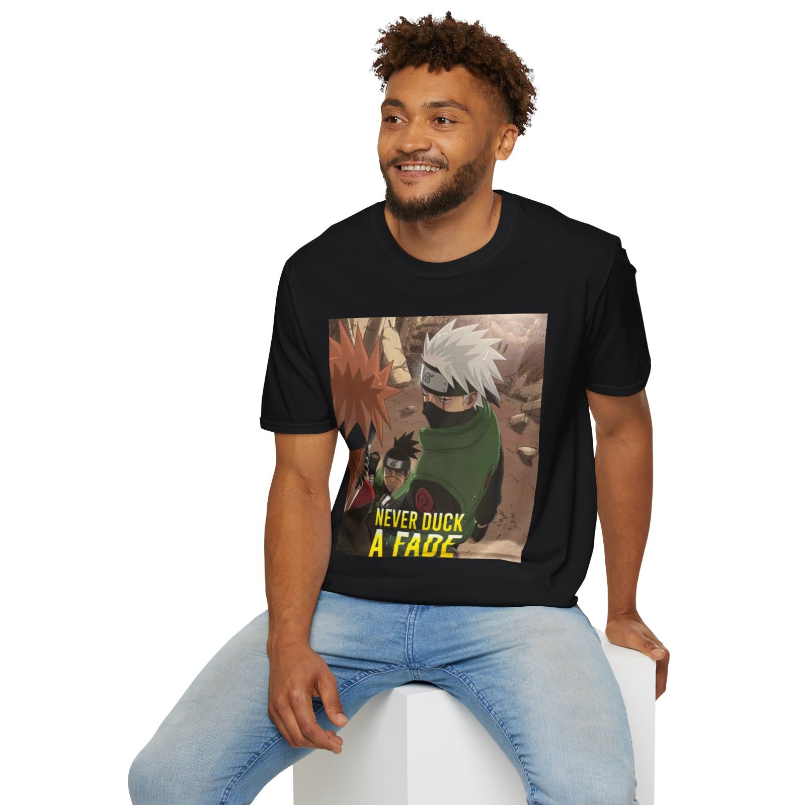 Kakashi Naruto Anime Graphic T Shirt Pain Arc Black Manga Tee