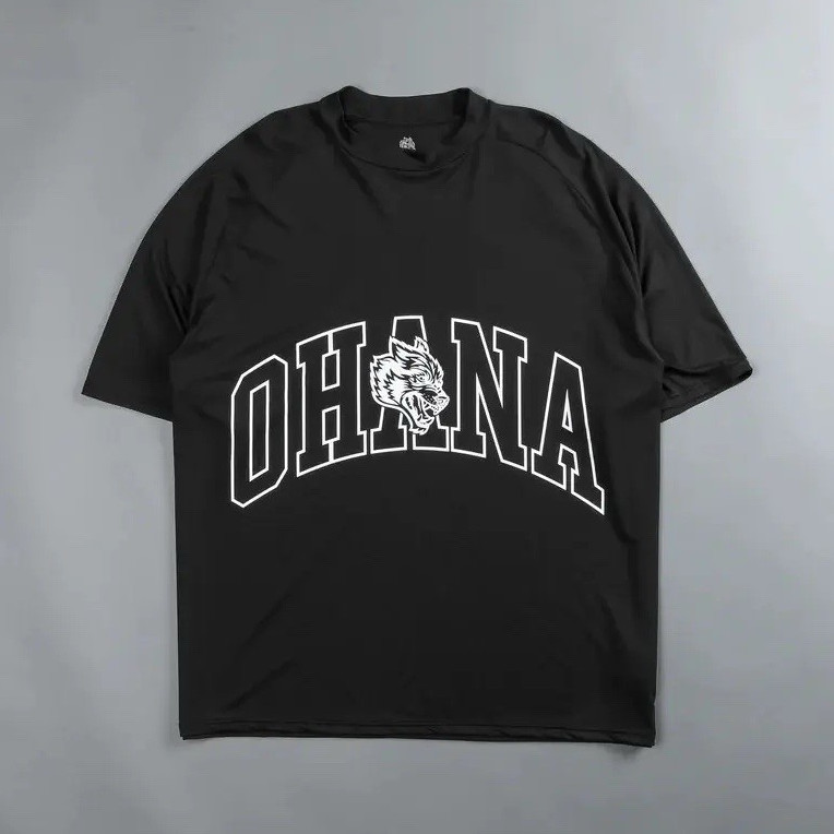 darc sport Men&rsquo;s OHANA Graphic Print T-Shirt Black Crew Neck Short Sleeve L