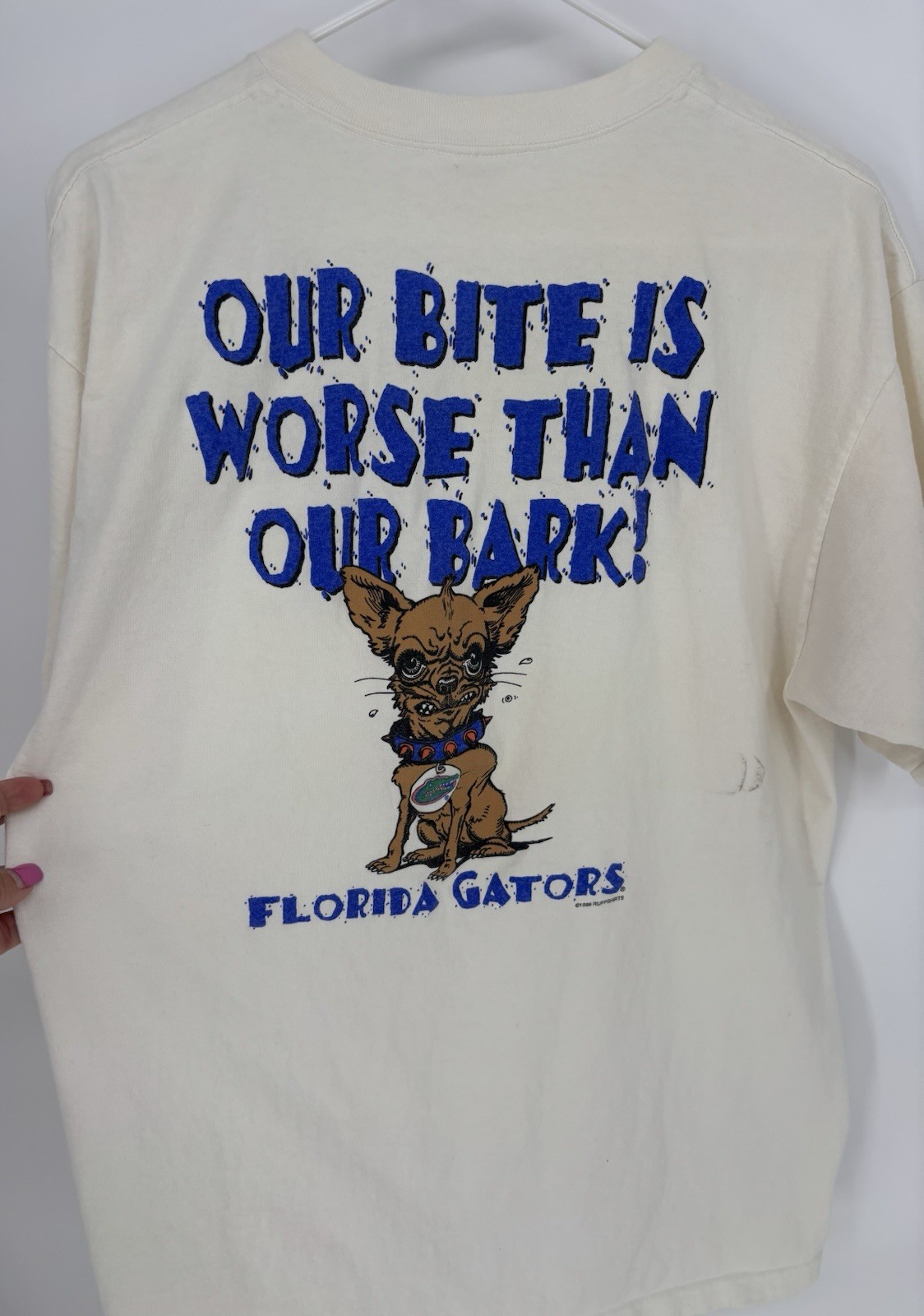Vtg Florida Gators 1998 Single Stitch XL Ruppshirts USA Graphic Tee Dog Angry