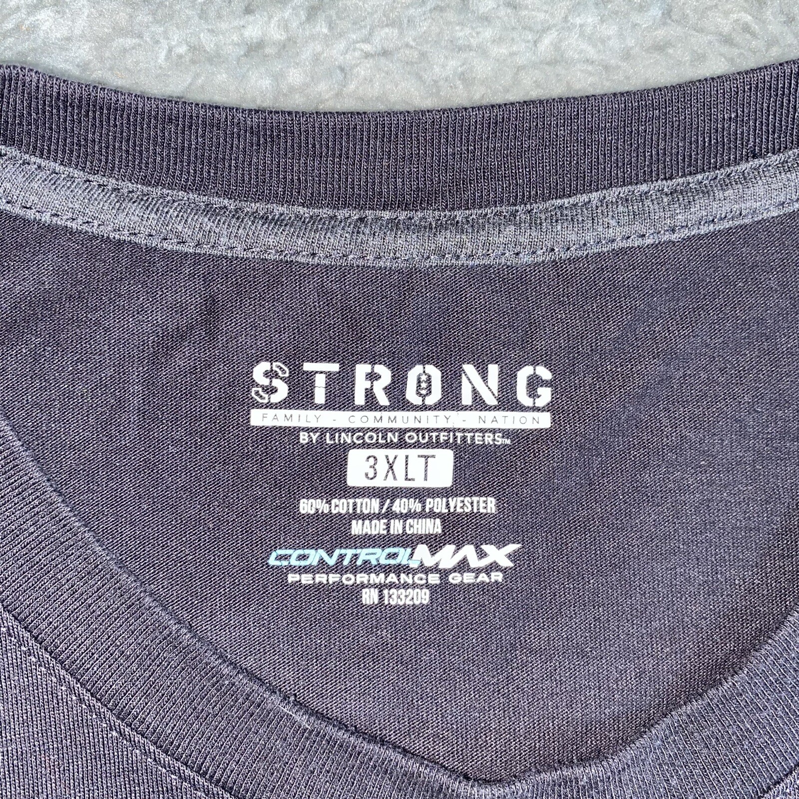 Strong by Lincoln Outfitters T Shirt 3XLT Blue Army USA Eagle Army Short Sleeve