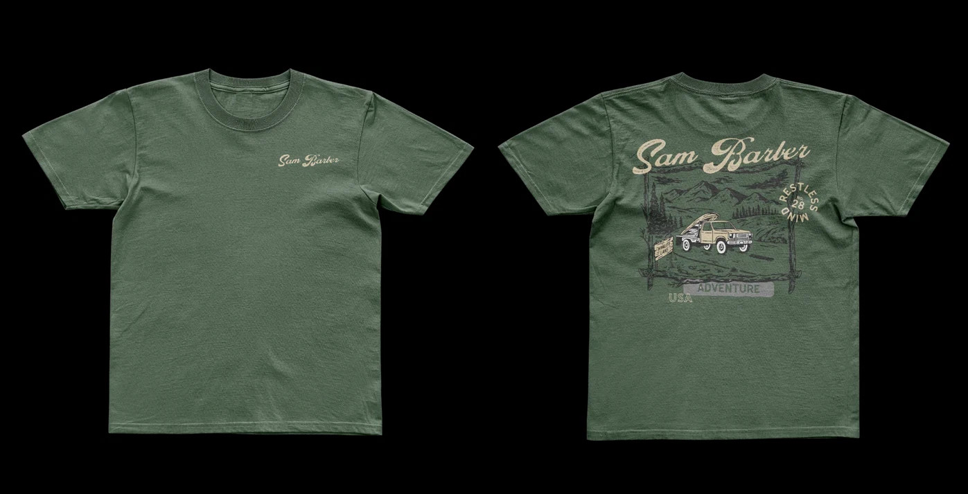 Sam Barber Adventure Graphic Multicolor Short Sleeves Unisex T Shirt