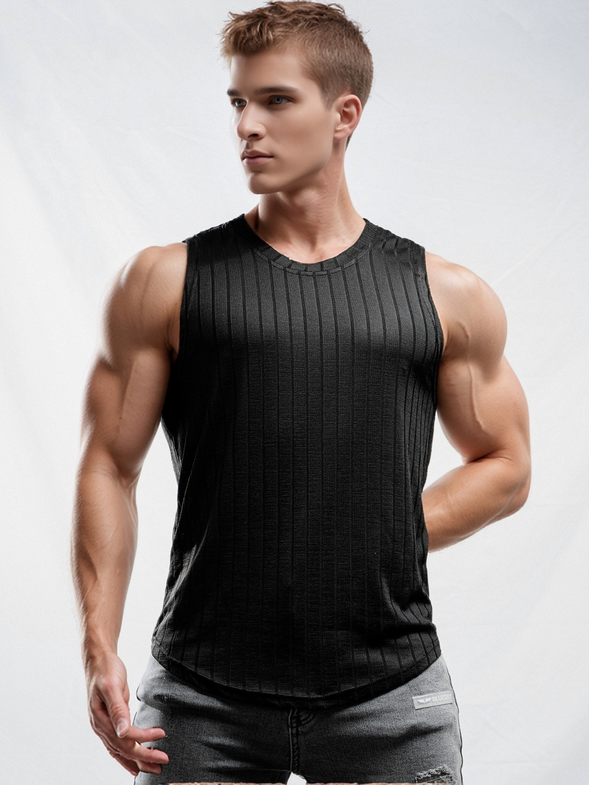1-4 Pack Summer Gym Muscle Men&rsquo;s Sleeveless T-Shirt Tank Top Solid Color lot