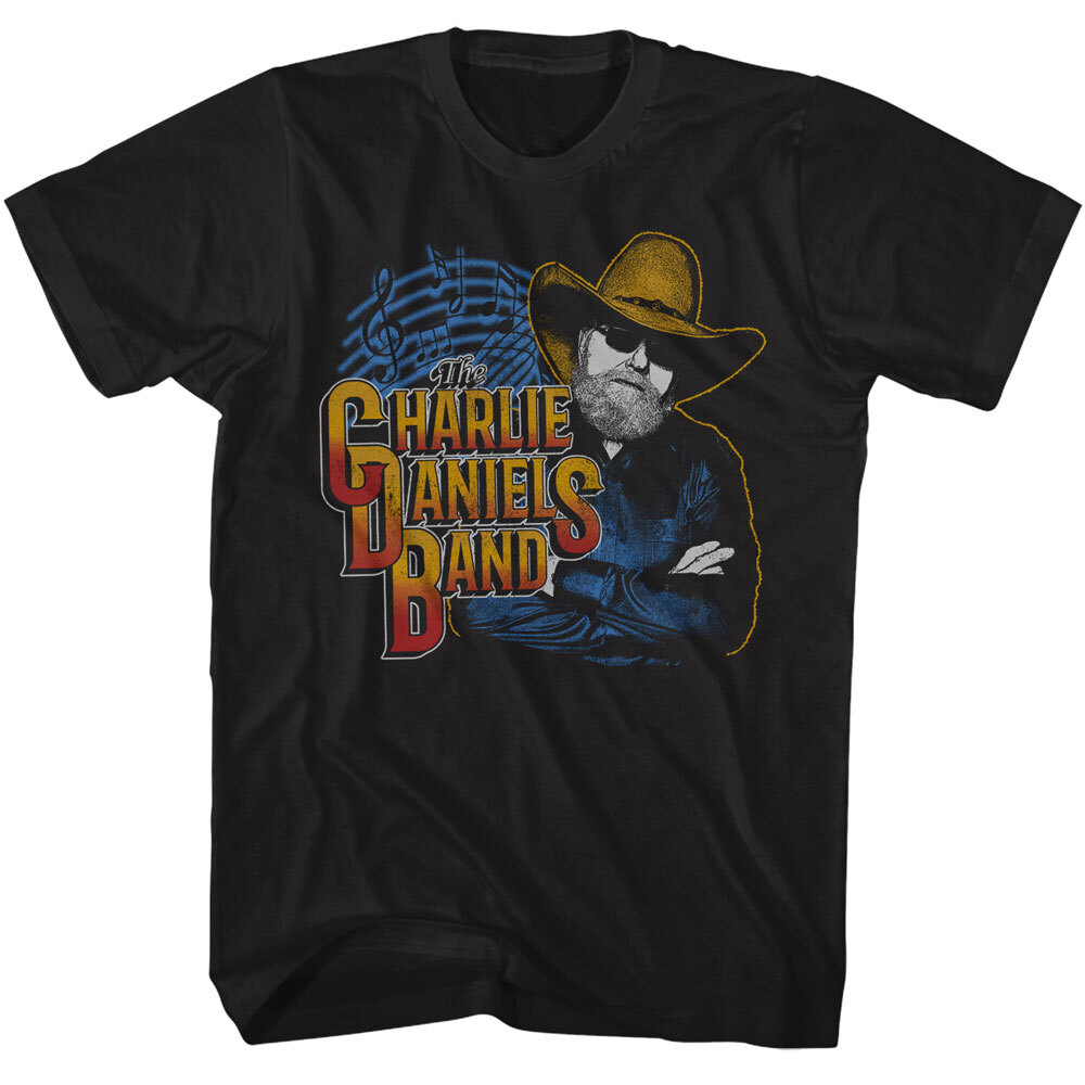 The Charlie Daniels Band Music Notes Men&rsquo;s T Shirt Rock Tour Merch
