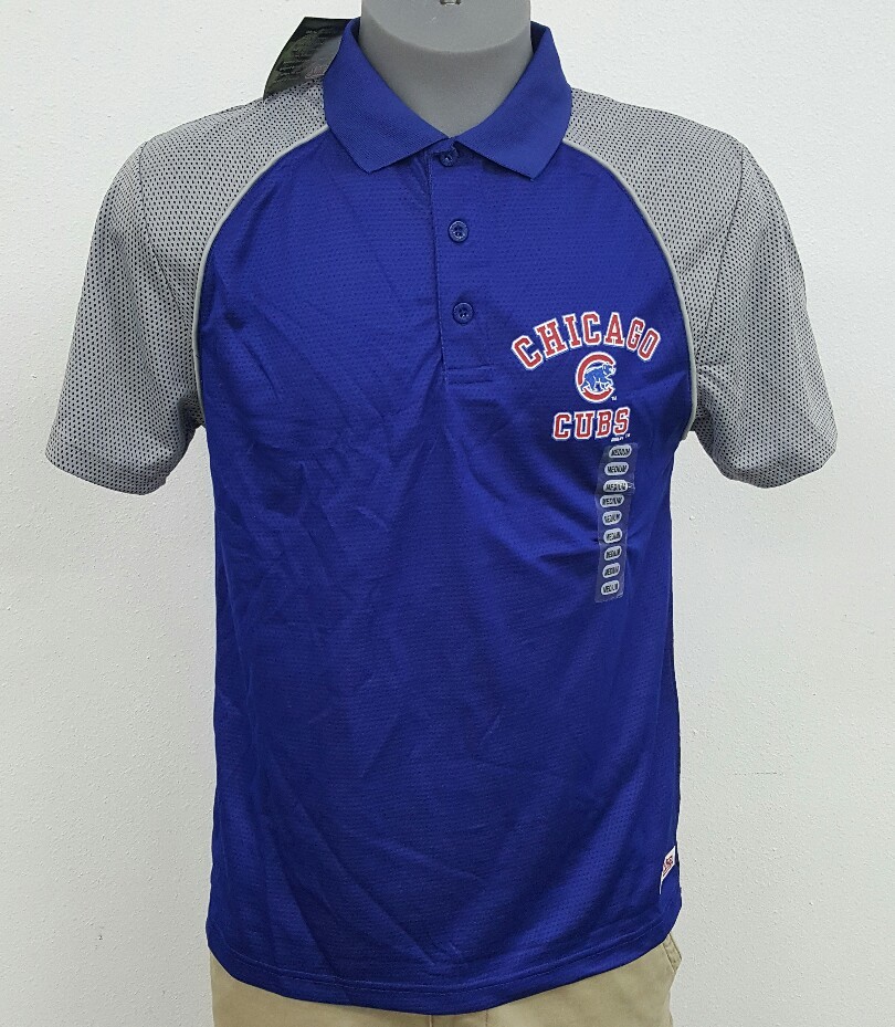 Stitches Athletic MLB Genuine Merch Chicago Cubs Men&rsquo;s Polo Shirt NWT S M L XL
