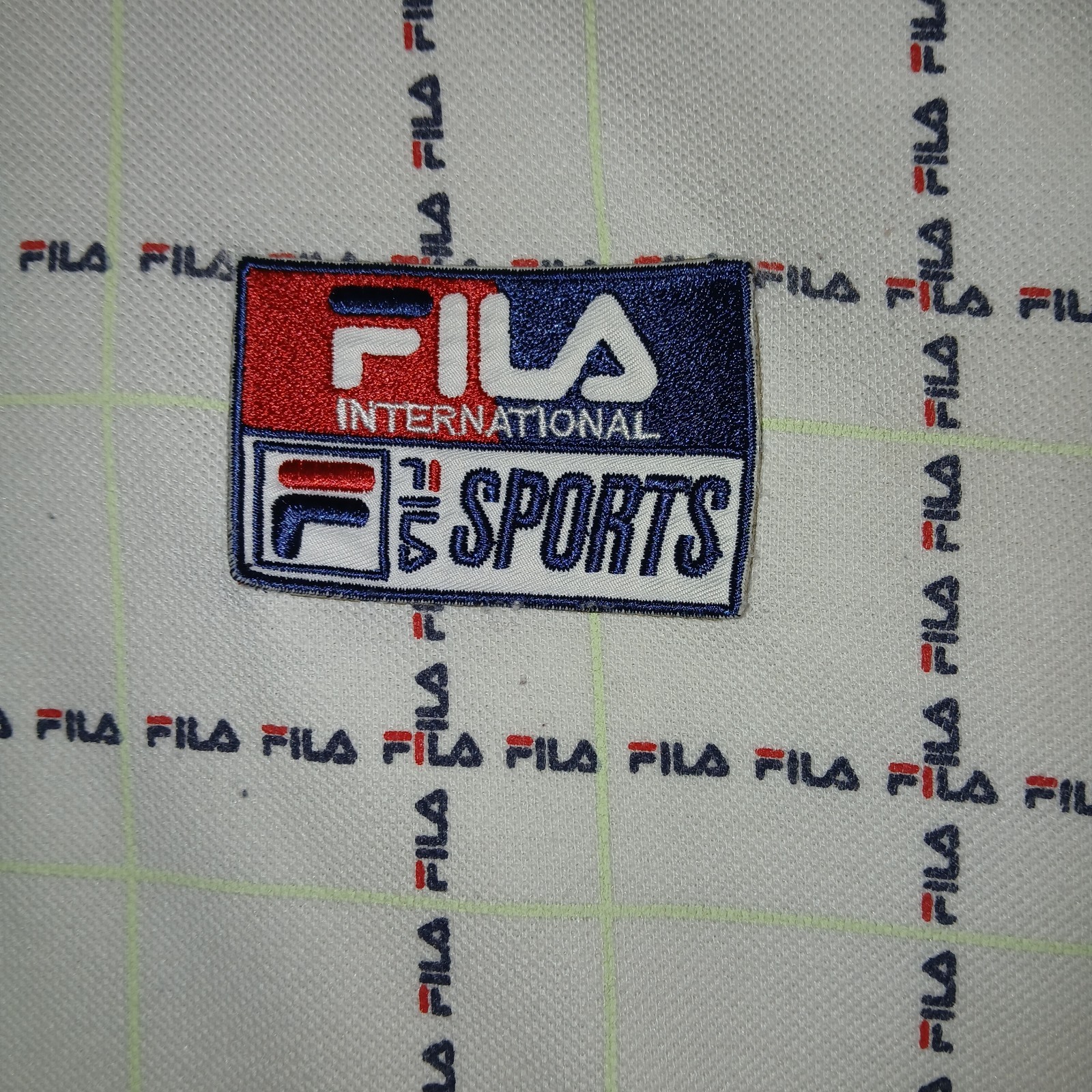 Vintage Fila International Sports Polo Shirt White Size Large