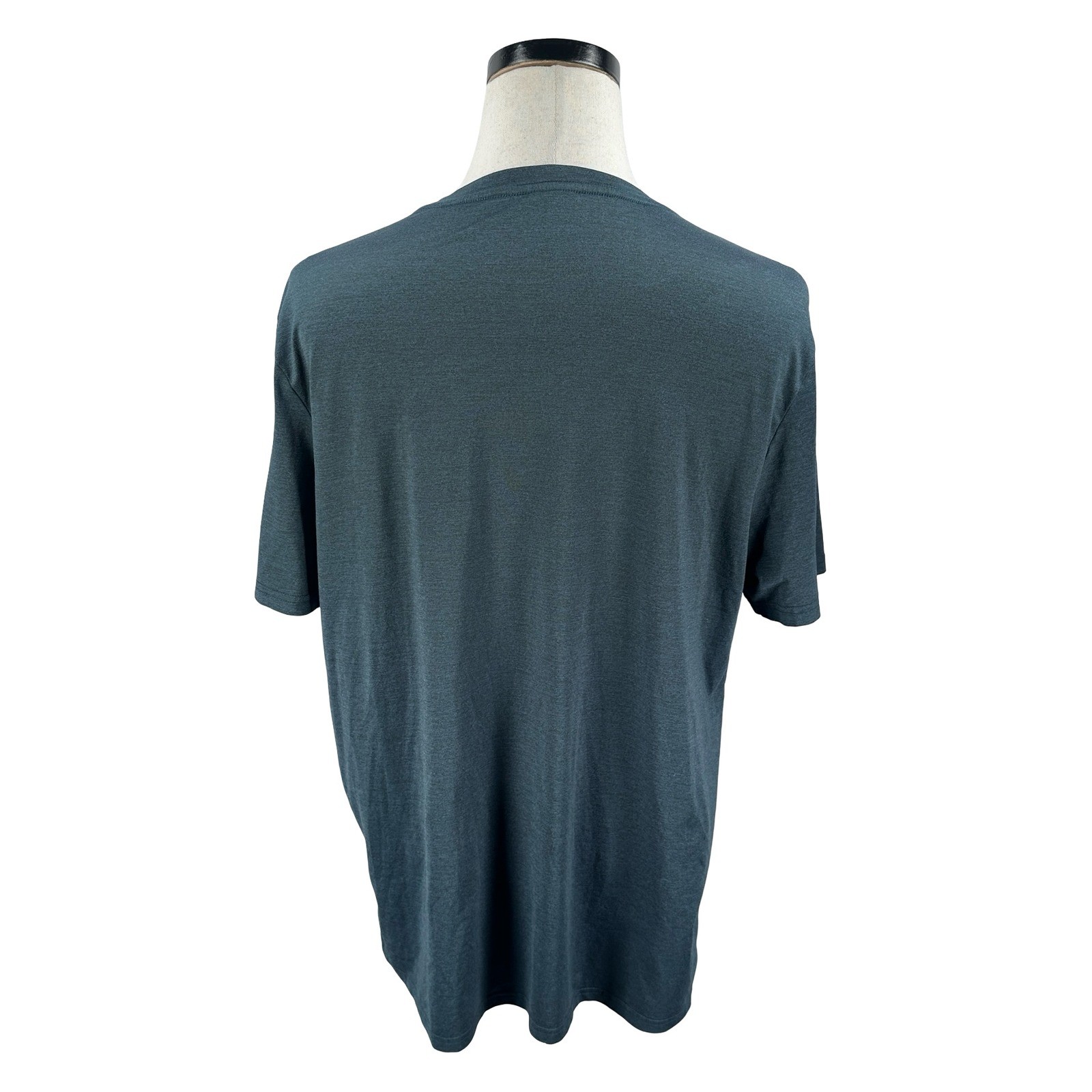 Quince Mens Recycled Performance Short Sleeve Crew Neck Tee Dark Blue Large
