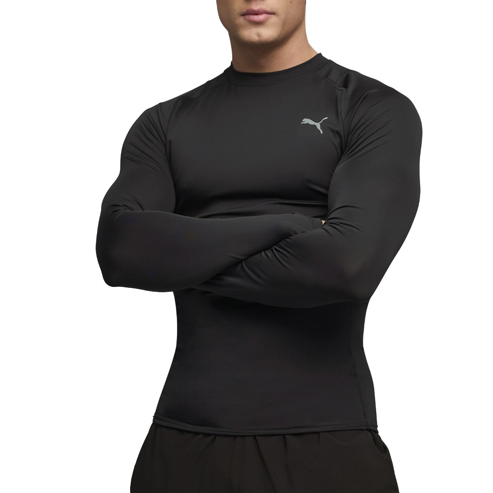 PUMA Pwrmode Base Layer Crew Neck Long Sleeve Athletic Pullover Shirt Mens Size
