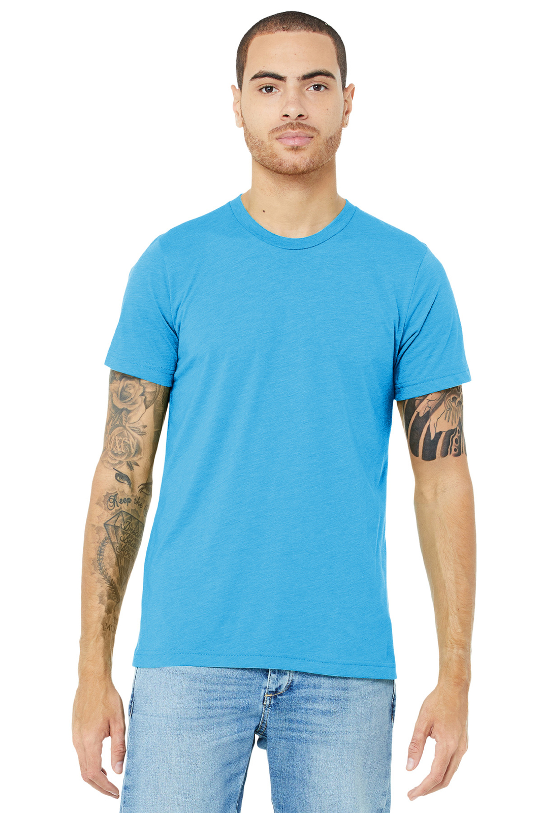 Pack Of 3 BELLA+CANVAS BC3413 Unisex Short Sleeve Triblend Crew Neck T-Shirt