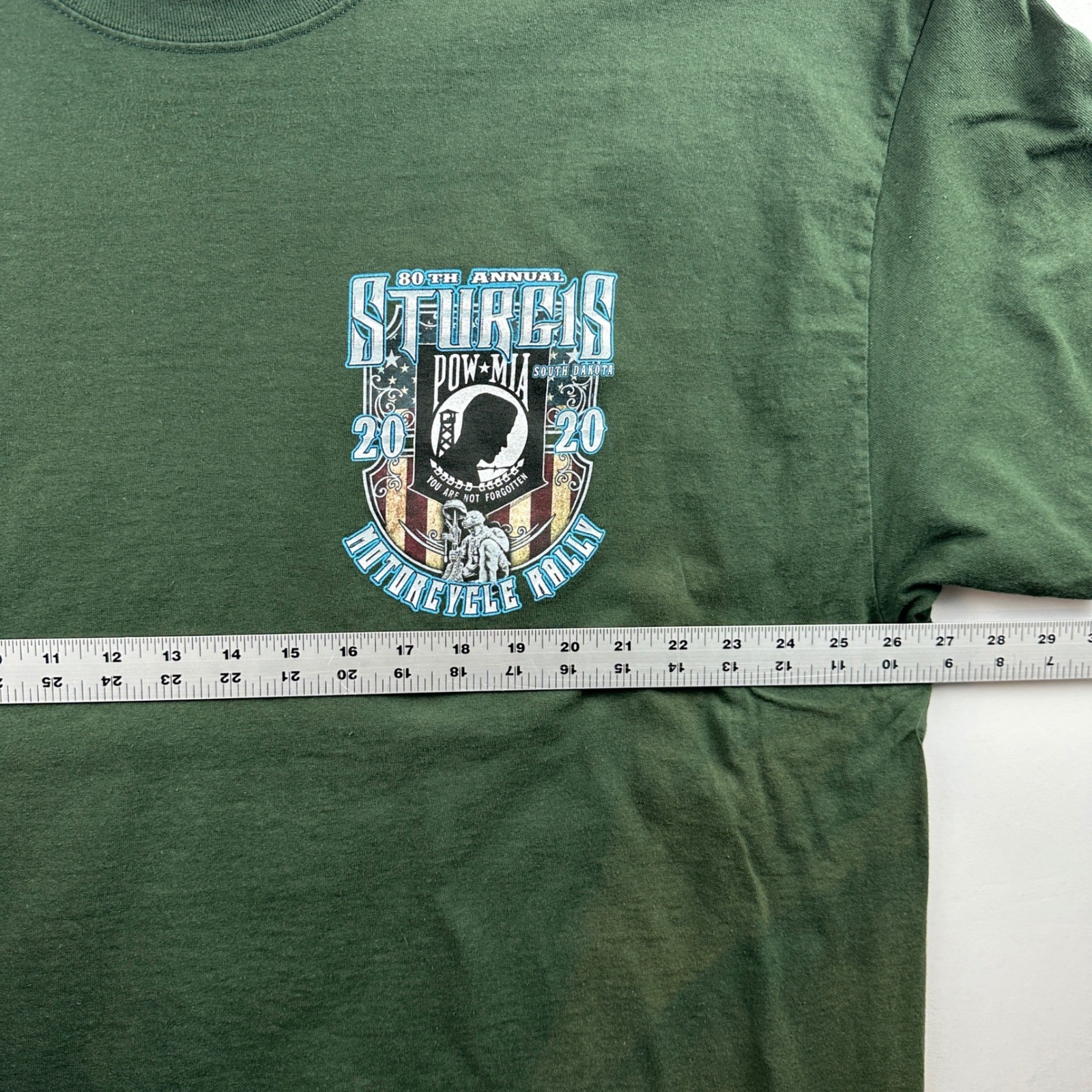 Sturgis 2020 Black Hills Bike Rally 80th Anniversary POW MIA Men&rsquo;s T-Shirt (3XL)