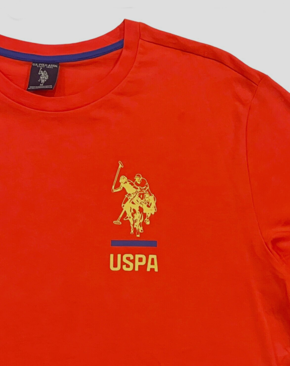 Men US Polo Assn Big Player USPA Logo Short Slev. Crewneck Classic Tee T Shirt M