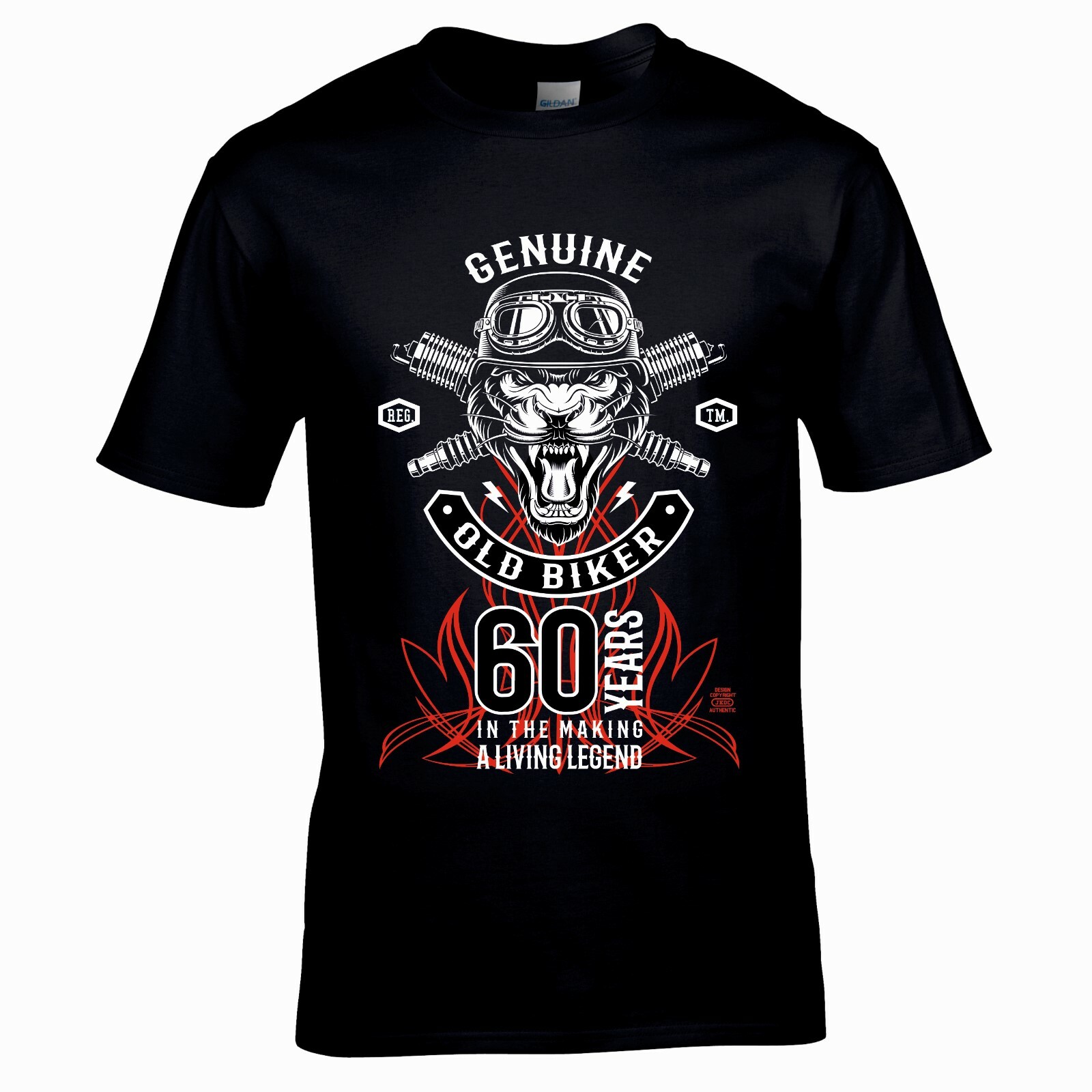 Funny Genuine 60 year Old Biker Legend motorcycle t-shirt 60th birthday gift