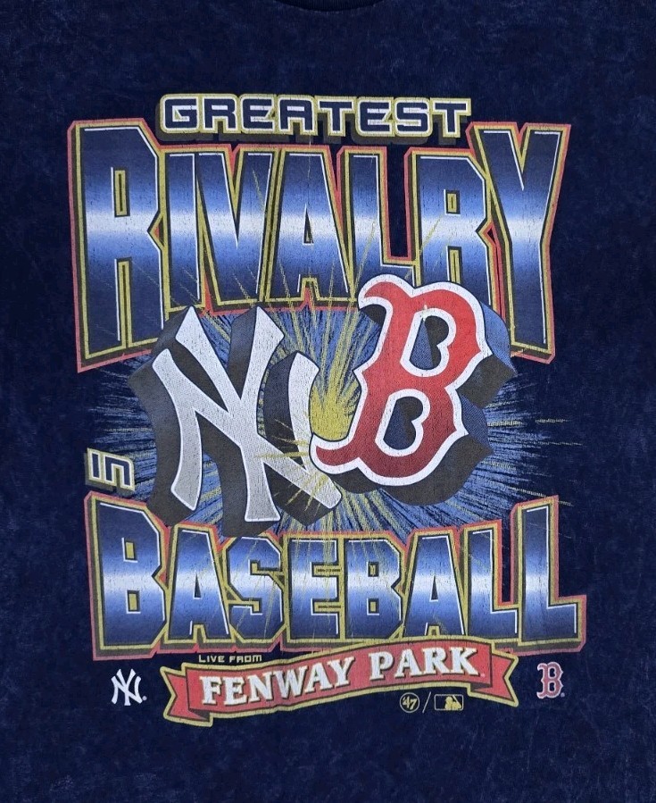 47 Brand Vintage Tubular RED SOX / YANKEES Greatest Rivalry in Baseball Shirt XL