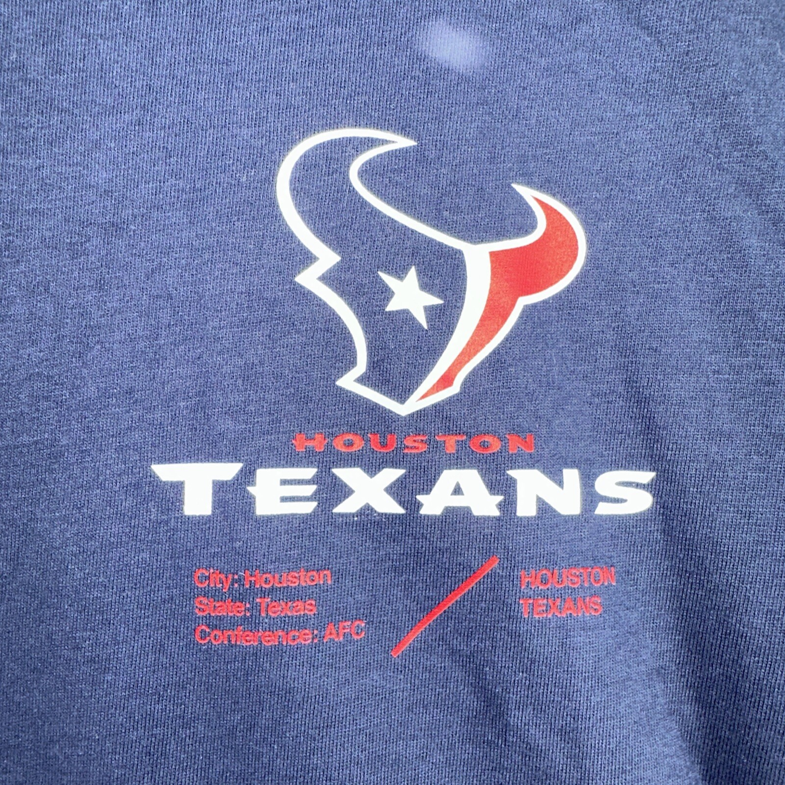 Nike NFL On Field Apparel Dri-Fit Houston Texans Blue Mens XL T-shirt 363277-41L