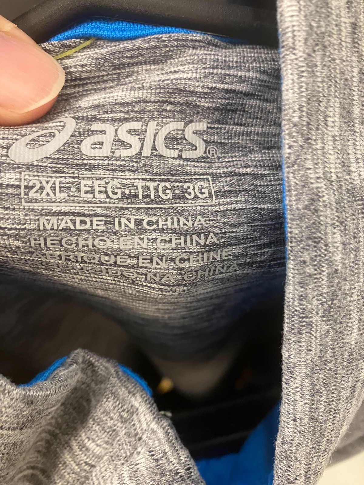 Asics grey TCS New York City marathon 2015 long pullover t shirt men&rsquo;s 2XL XXL