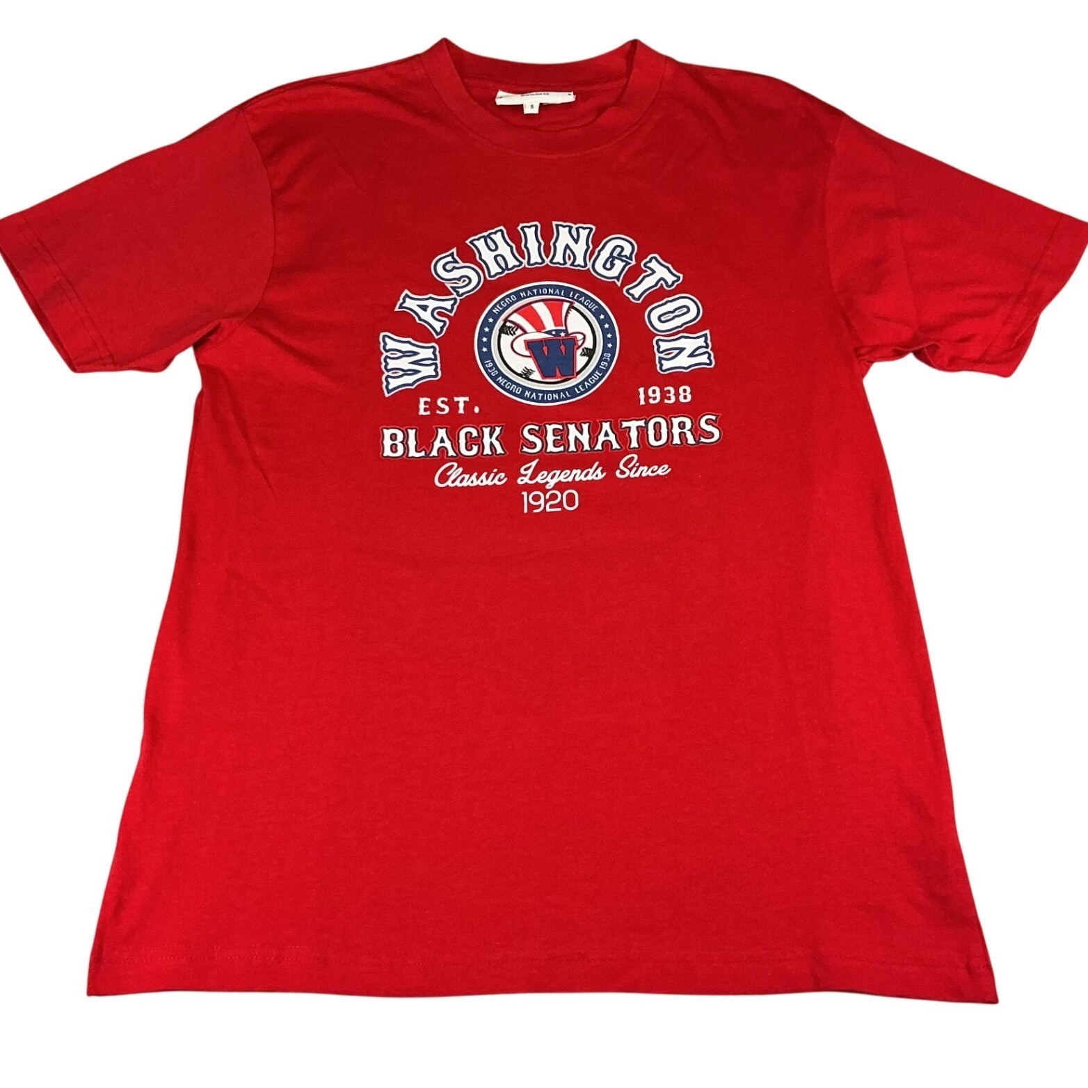 Headgear Classics Washington Black Senators Negro League T-Shirt Red Men&rsquo;s Small