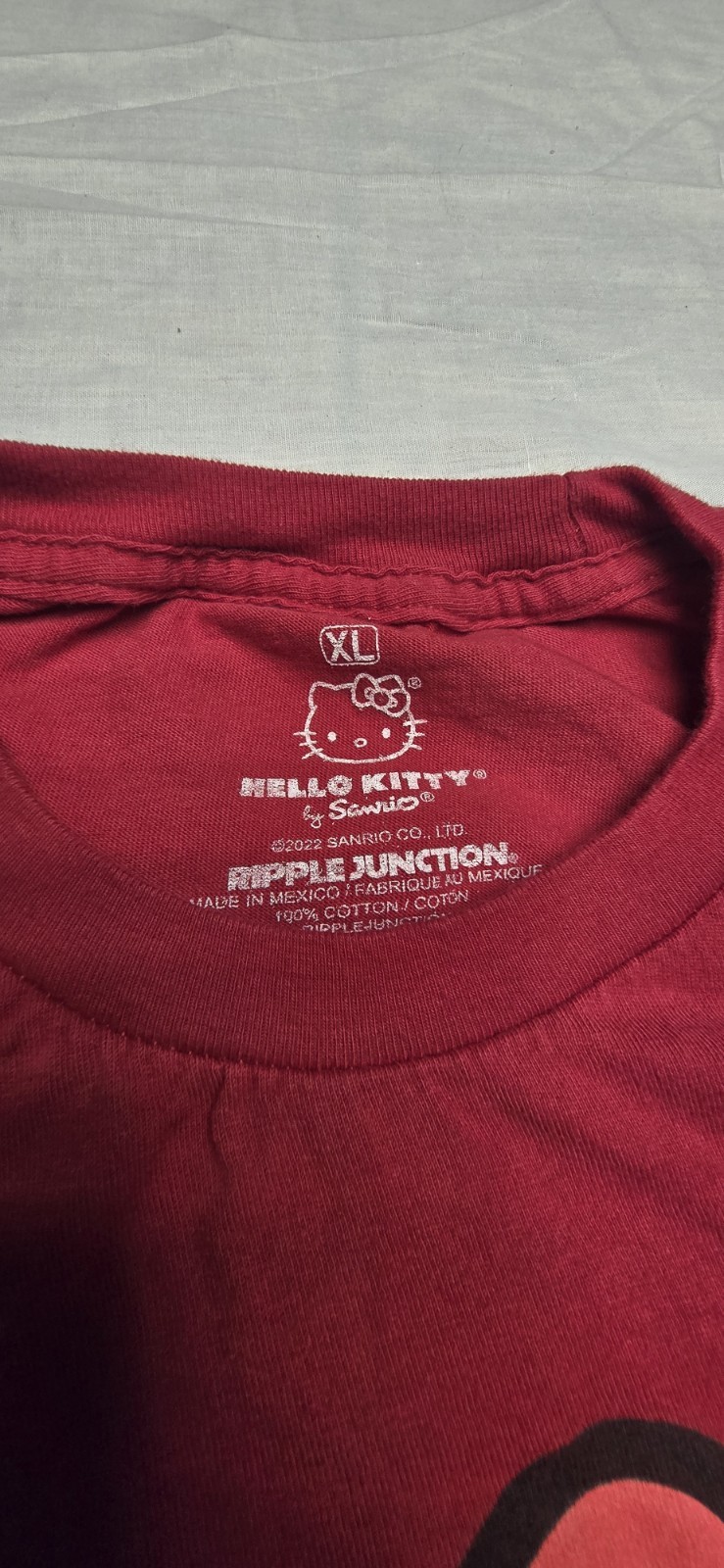 Hello Kitty Red graphic t-shirt By Ripple Junction Size XL