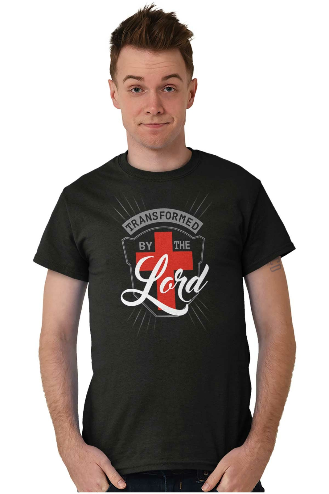 Transformed By The Lord Christian Jesus God Adult Short Sleeve Crewneck Tee
