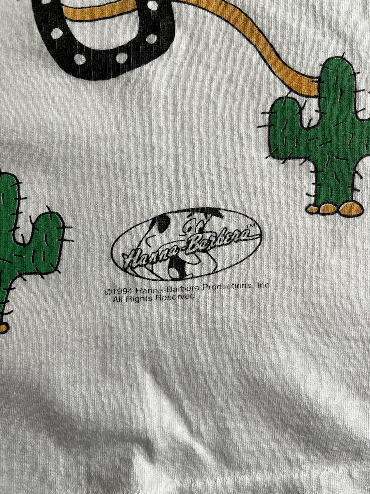 Vintage 1994 AOP Bam-Bam & Pebbles Western T-Shirt