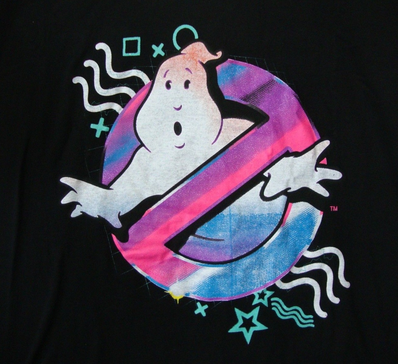 Retro 80s Ghostbusters Movie No Ghosts Classic Logo XL Black NEW Loot Crate