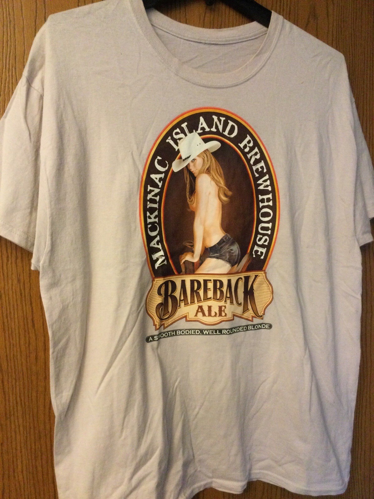 Mackinac Island Brewhouse – “Bareback Ale” – Tan Shirt – No Tag.