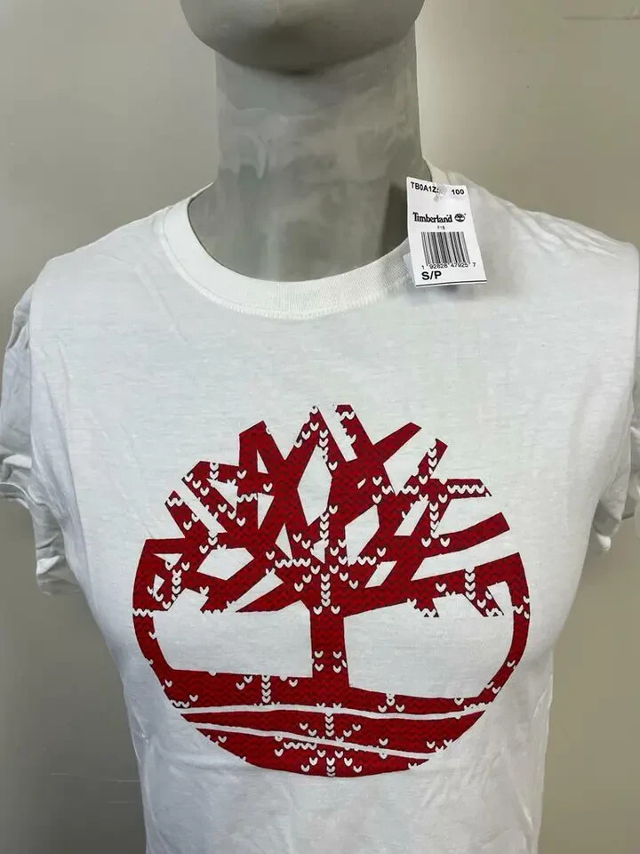 Timberland Mens Short Sleeve Cookie Tree Logo Holiday T-Shirt A1Z5K-100 SIZE : M