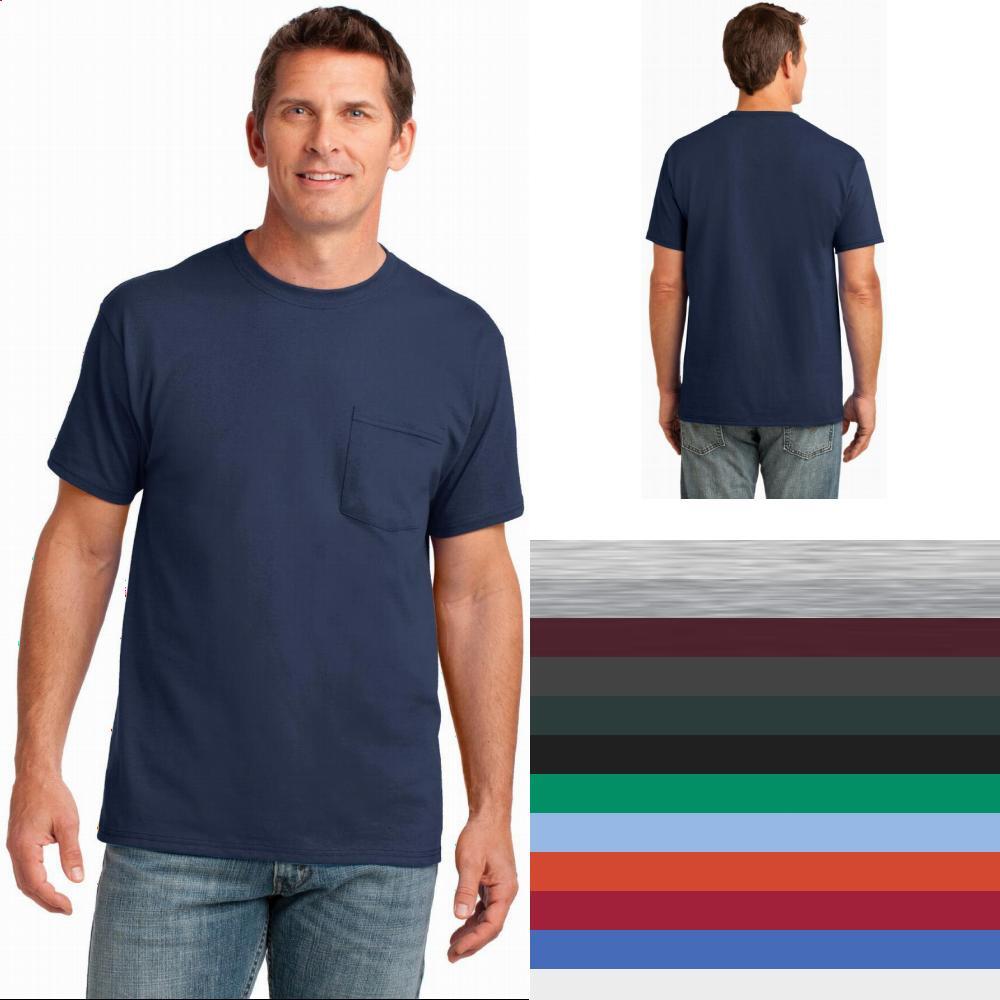 Port & Company ® Core Cotton Pocket Tee PC54P Mens Sizes S-4XL