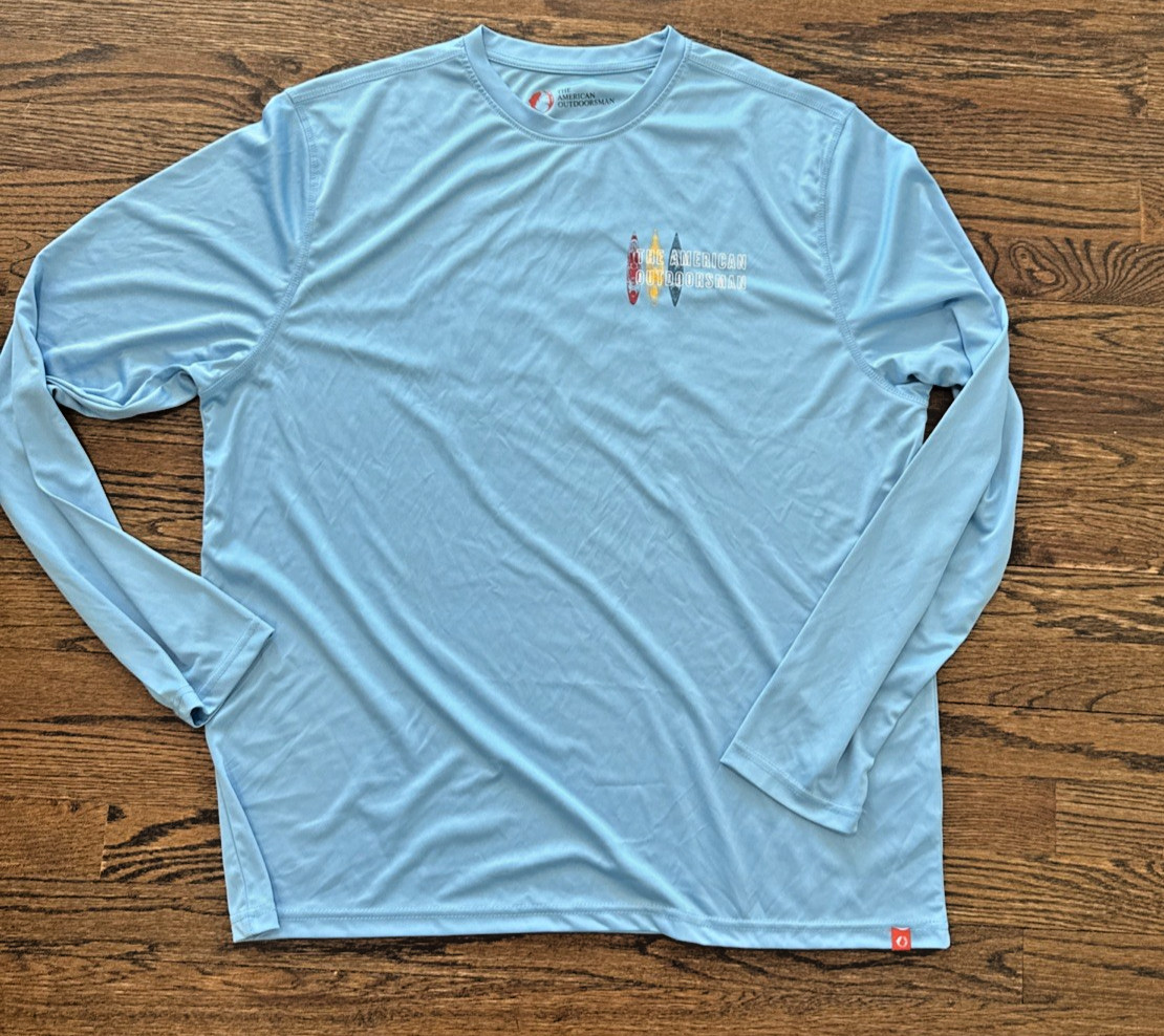 THE AMERICAN OUTDOORSMAN MENS PERFORMANCE FISHING LONG SLEEVE T-SHIRT S XL 2711