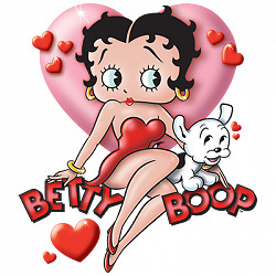T-Shirt S to 2XL 3XL – BETTY BOOP – HEART – Solar Changing Fun Humor Adult