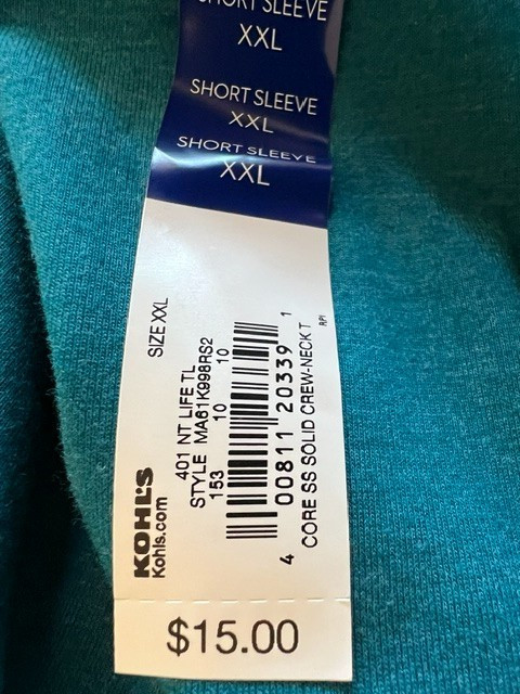 APT 9 Premier Flex crew neck tee shirt size XXL mens