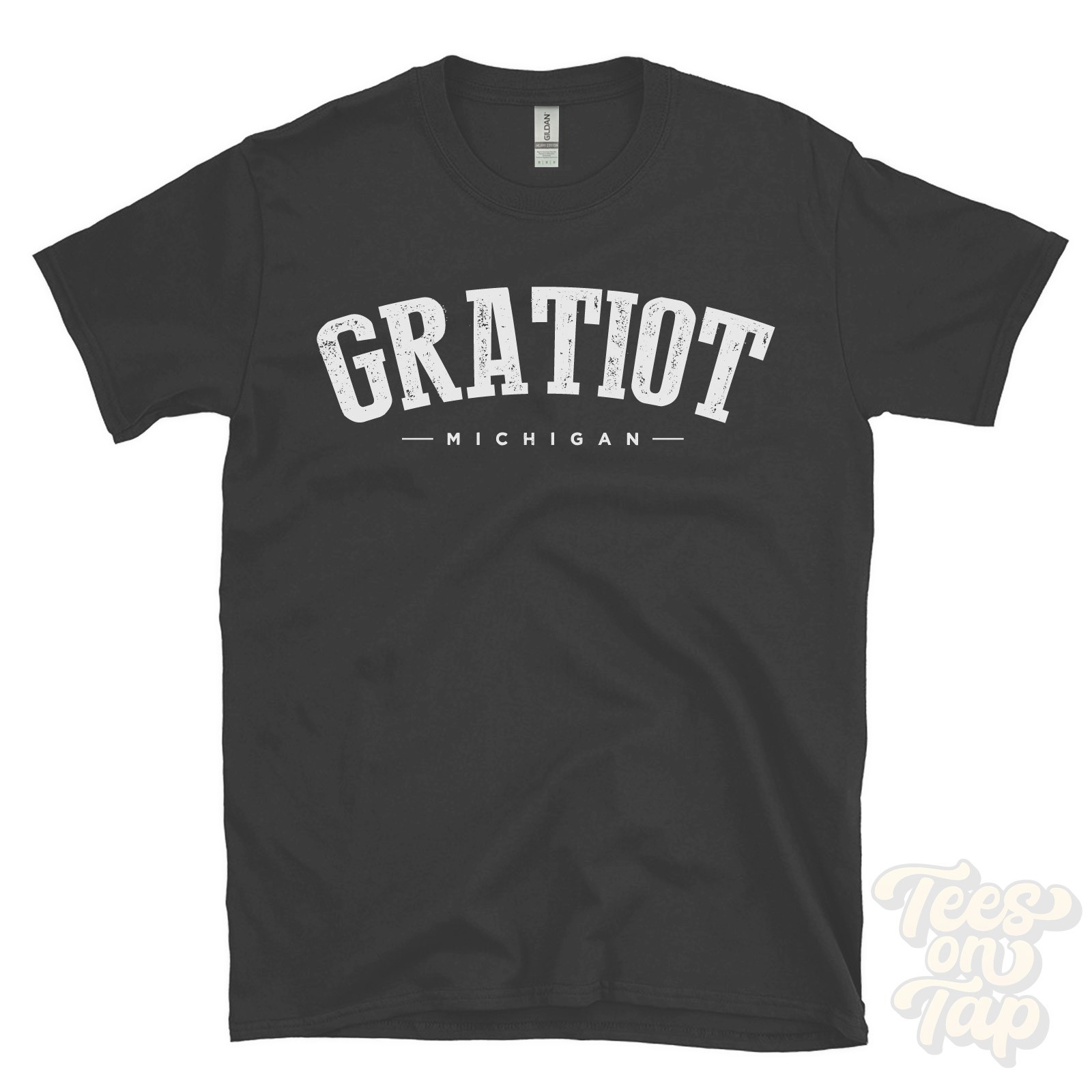 GRATIOT MICHIGAN T-SHIRT Ithaca Gratiot USA retro varsity style hometown gift