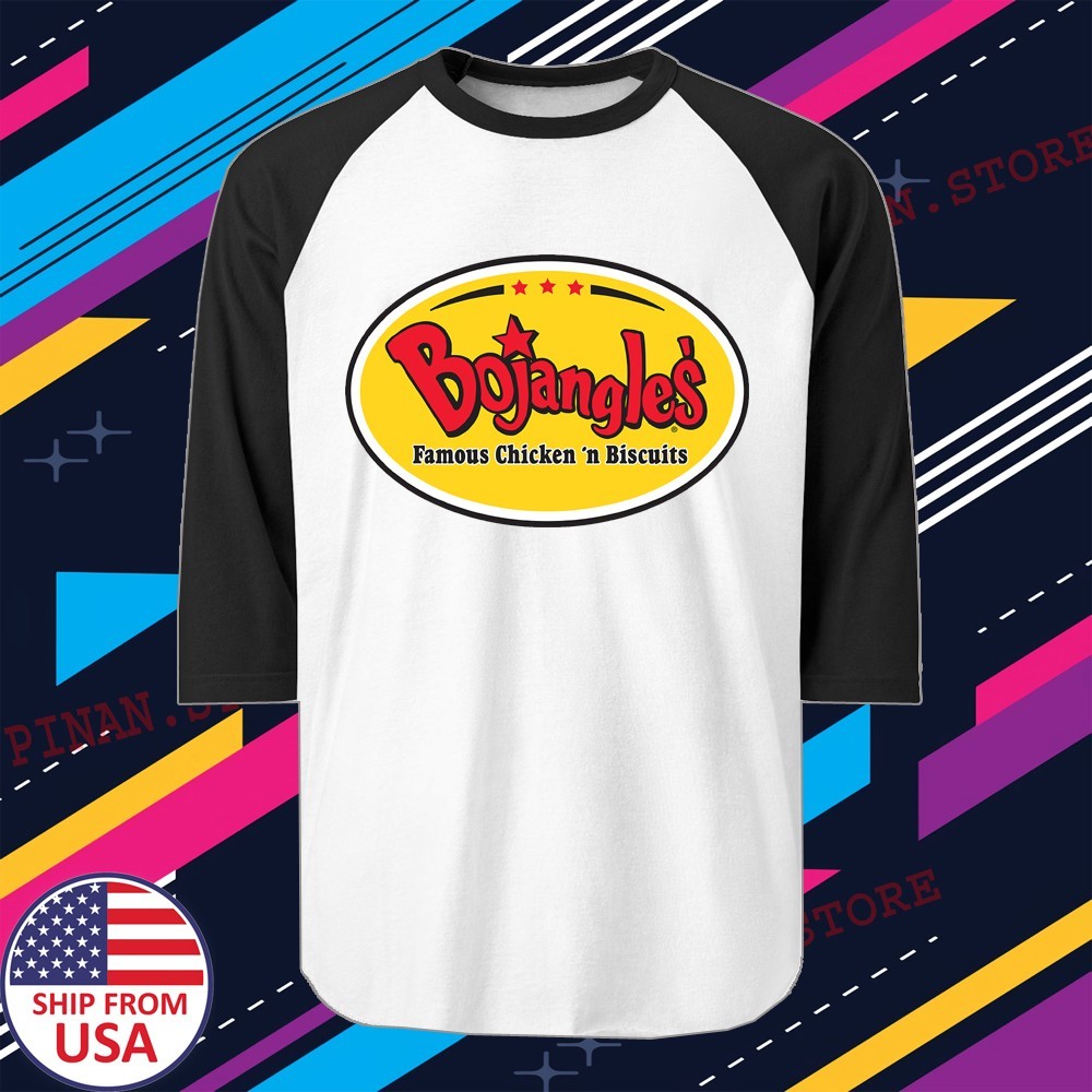 Bojangles Fast Food Restaurant Men&rsquo;s Raglan Black Size S to 2XL
