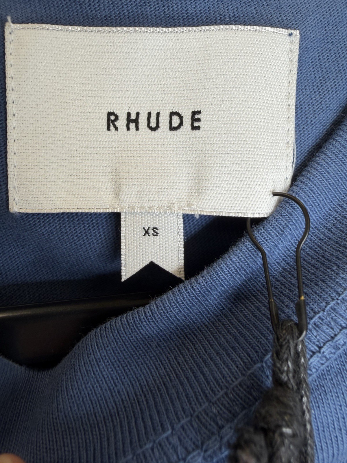 RHUDE REVERSE TEE BLUE SCRIPT LOGO T-SHIRT MEN&rsquo;S XS-MSRP $315