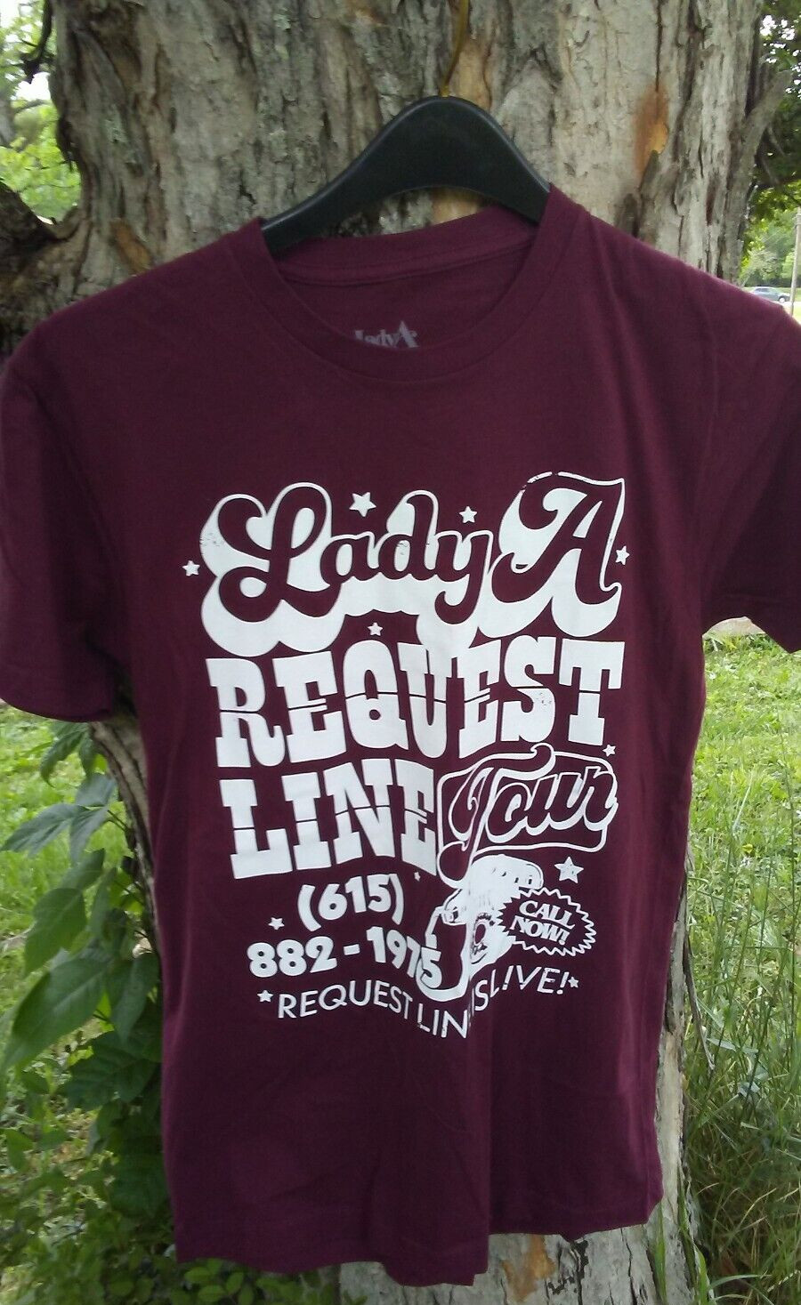 Lady Antebellum Burgundy Country Music Request Line XL Tour Shirt T-Shirt NWOT