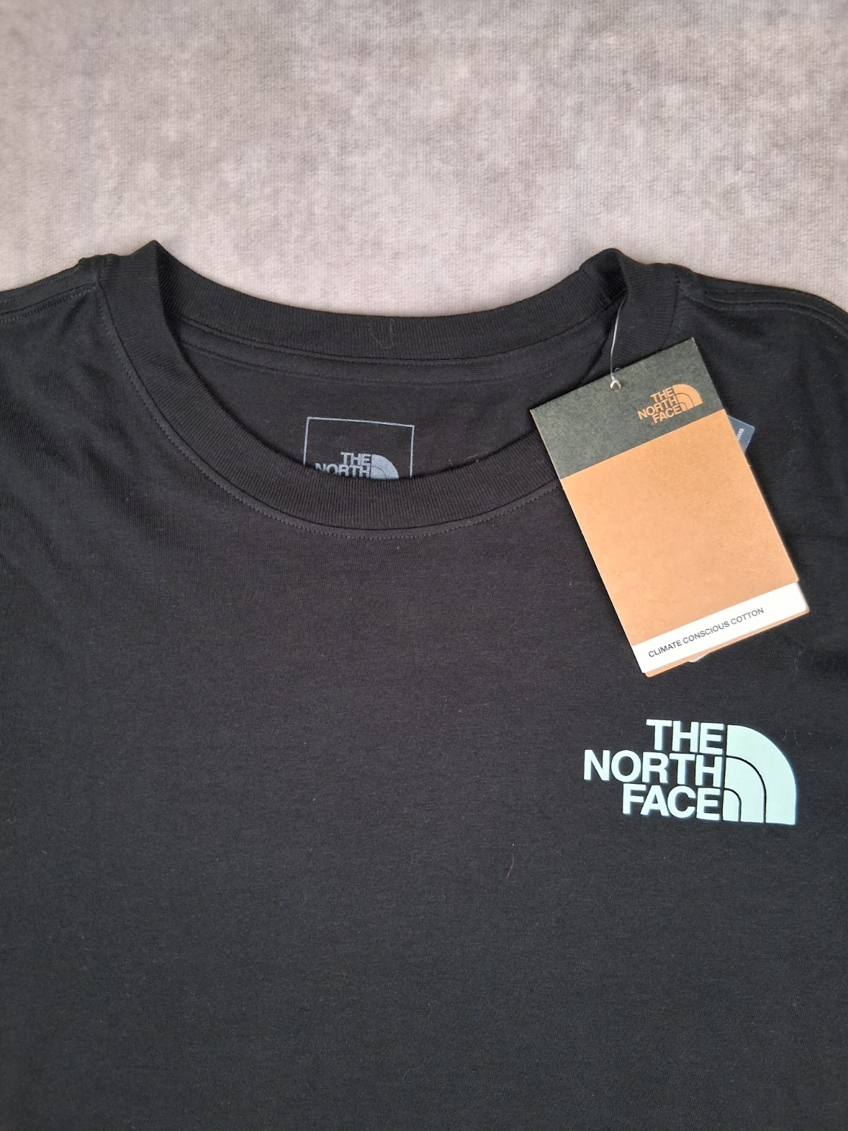 The North Face Long Sleeve T-Shirt XL Black 100% Cotton Graphic Double Sided NEW