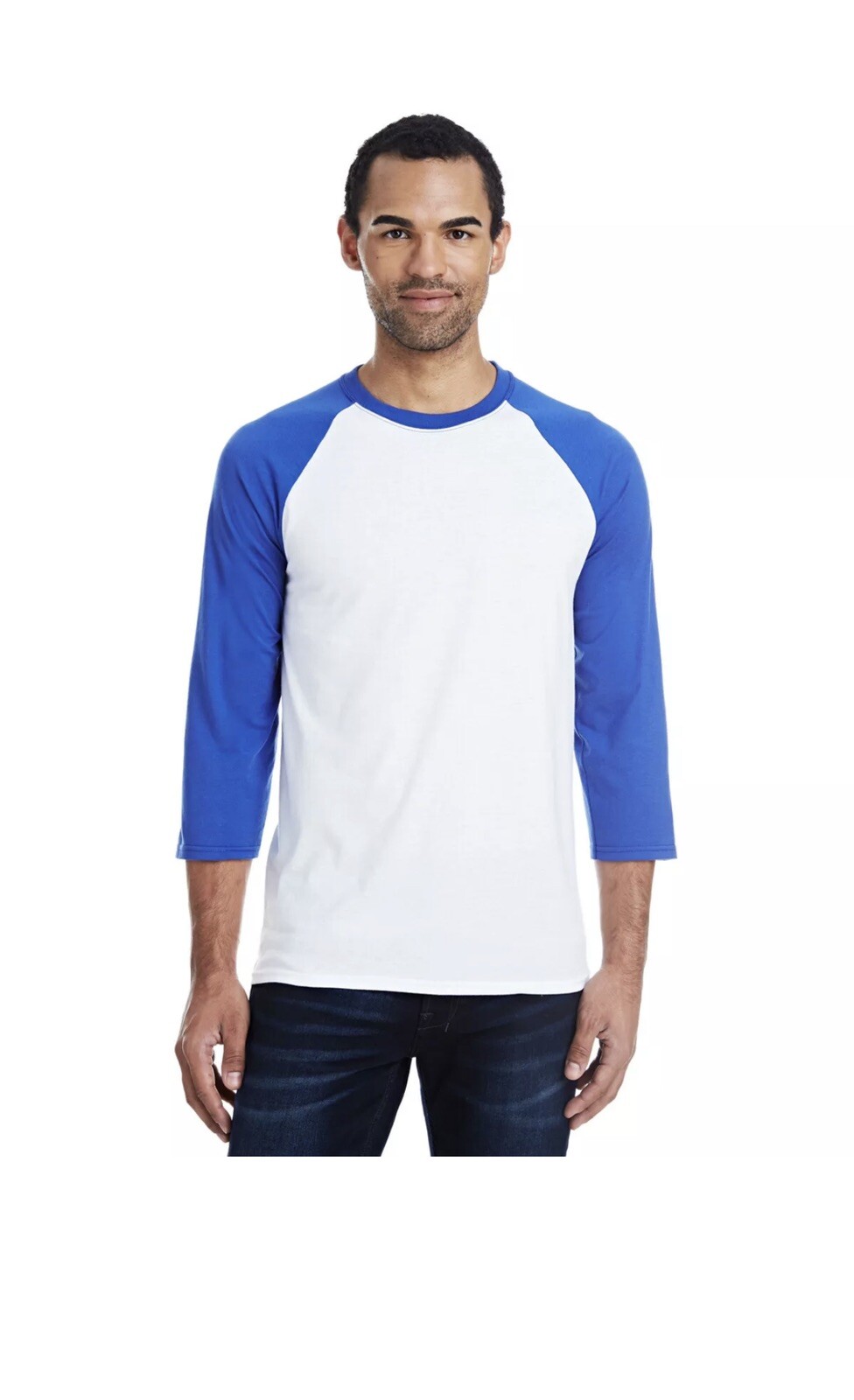 Hanes Mens 4.5 oz. 60/40 Ringspun Cotton Poly X-Temp Baseball T-Shirt XL (P23)
