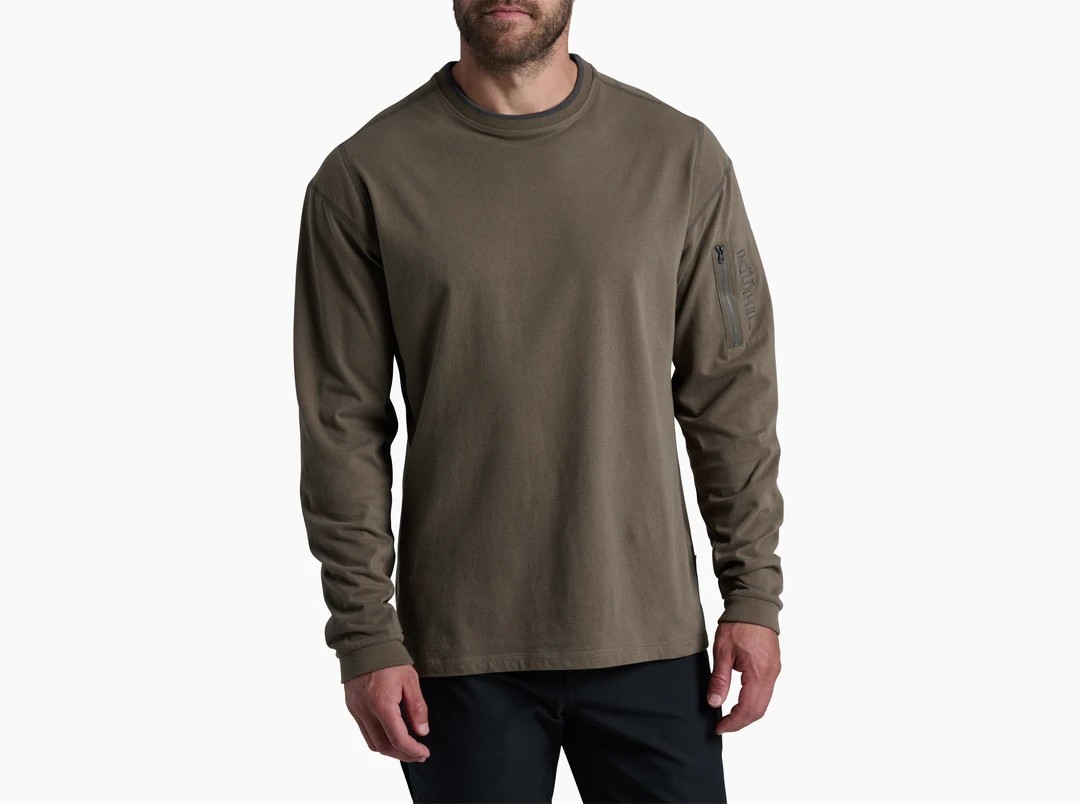 Kuhl Kommando Long Sleeve Organic Cotton Crew in Kanteen – New w/ Tags