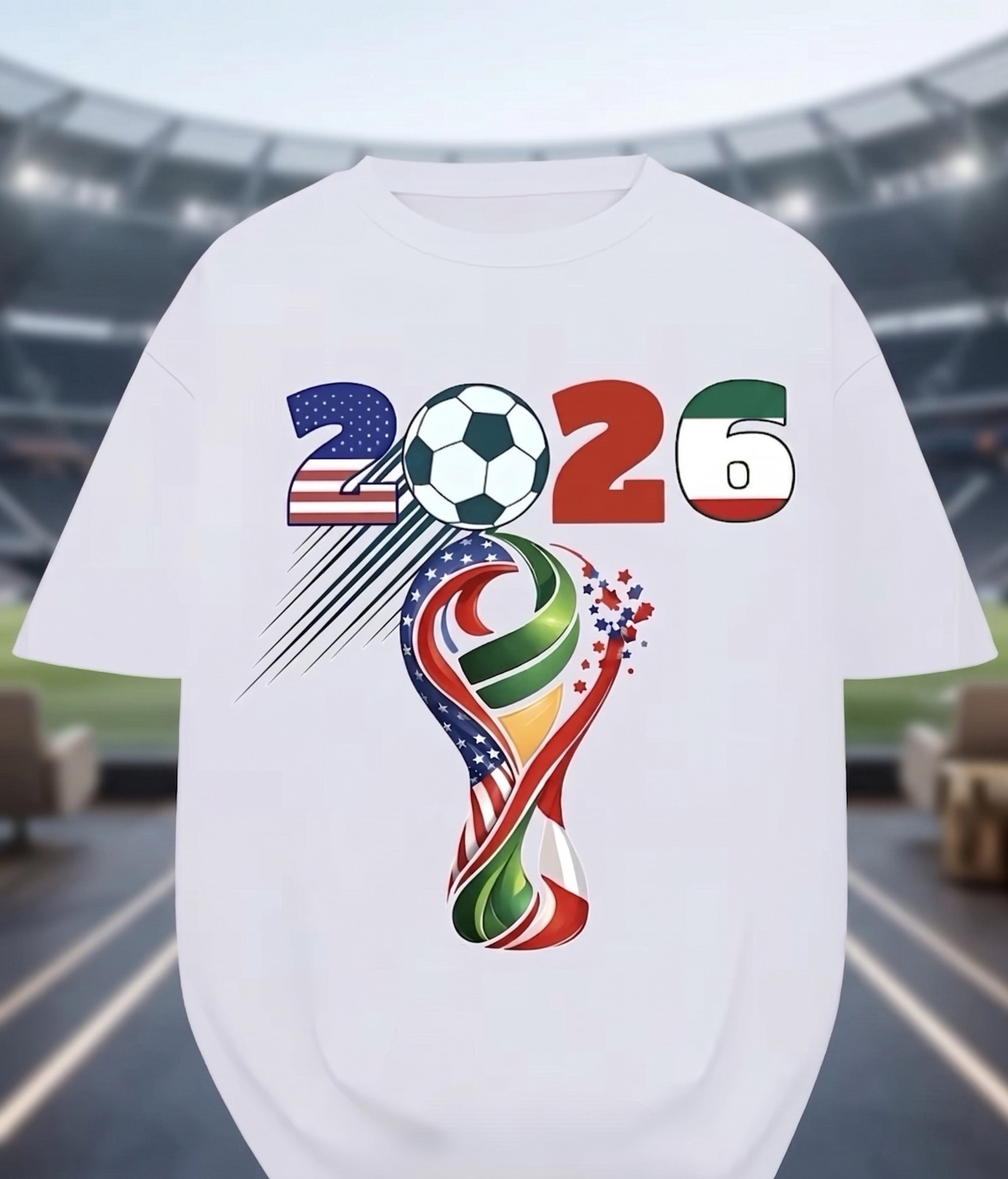 Fifa World Cup 2026 TShirt Soccer Graphic Tee USA Football FREESHIPS