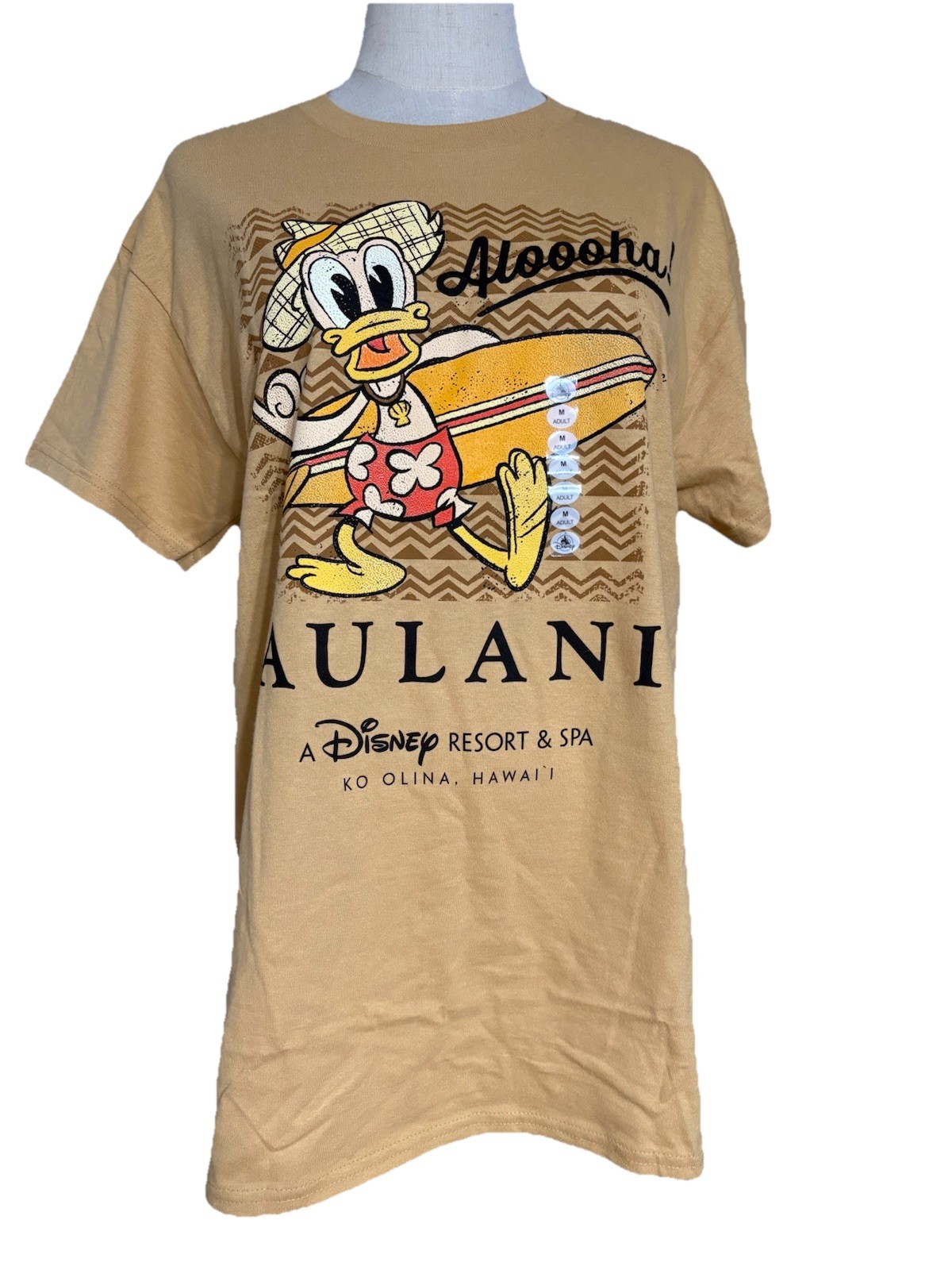 Hawaii Aulani Disney Resort Spa Aloha Donald Duck Medium T-shirt Short Sleeve