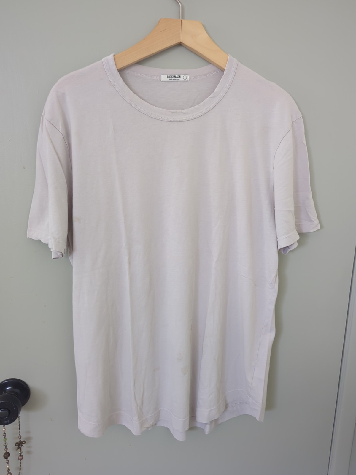 Buck Mason T-Shirts Mens sz L Gray Cotton Made In USA